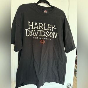 Vintage Harley-Davidson Black 'Bad to the Bone' Tee